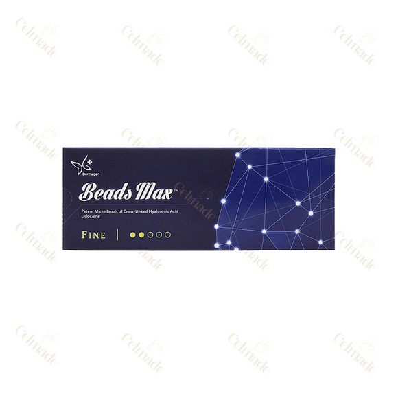 Beads Max Fine hyaluronic acid filler for subtle volume and fine line reduction.