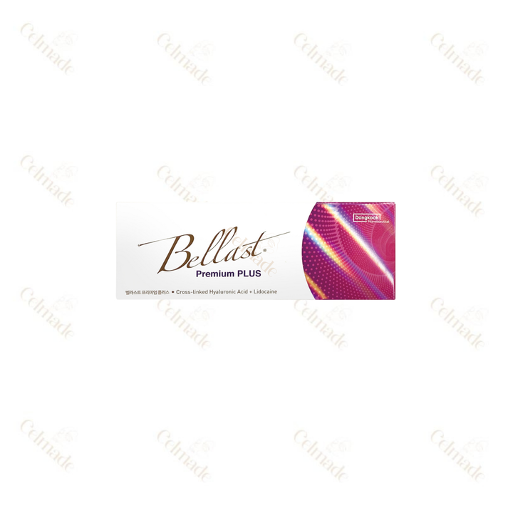 Bellast Premium Plus hyaluronic acid filler with Lidocaine, ideal for deep volume and facial contouring.