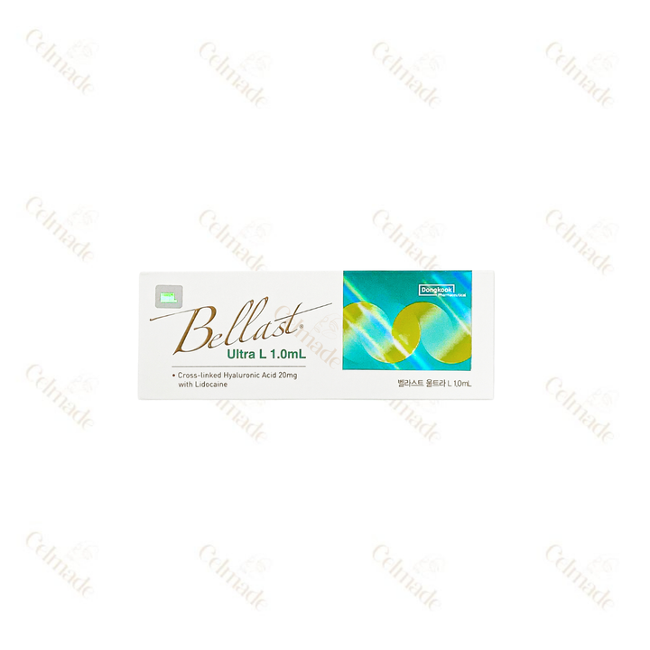 Bellast Ultra L hyaluronic acid filler with Lidocaine, ideal for deep volume and facial contouring.