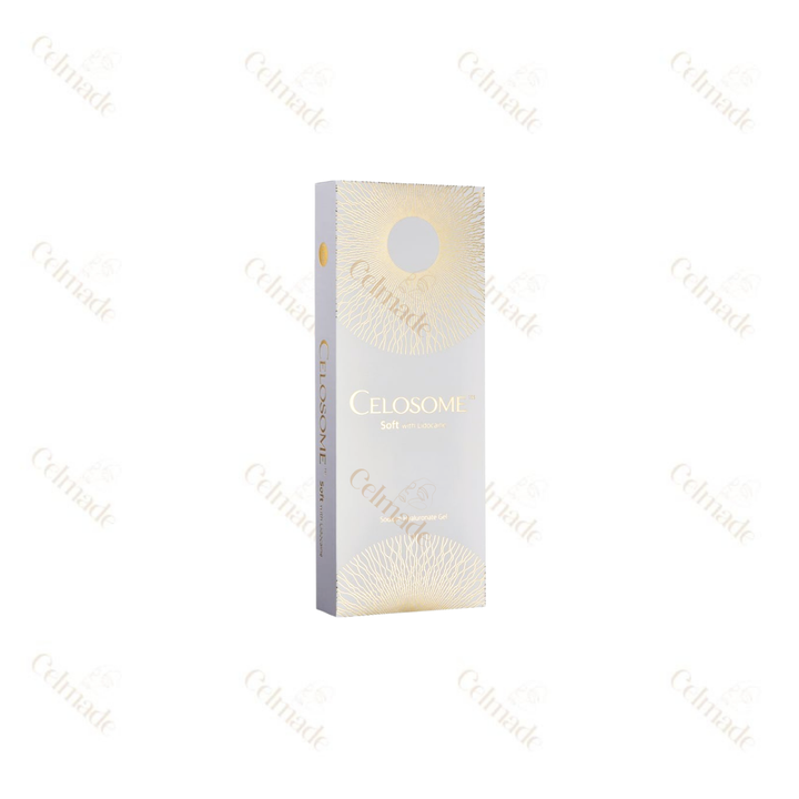 Celosome Soft hyaluronic acid filler for gentle hydration and fine line reduction.