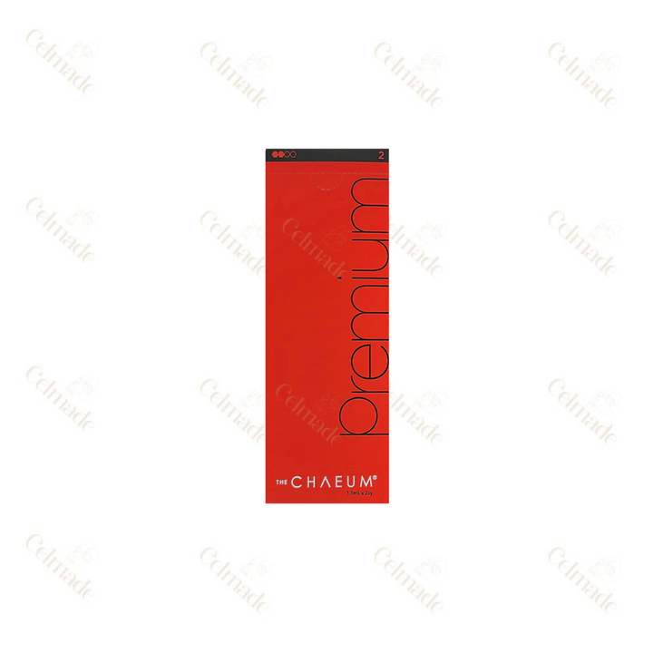 CHAEUM Premium hyaluronic acid filler for natural volume, hydration, and fine line reduction.