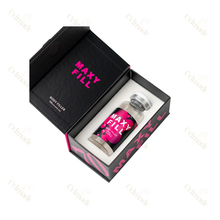 MAXYFILL HA Body Filler 70CC - MAXYFILL HA Body Filler 70CC is a cutting-edge injectable filler designed for non-surgical body contour enhancement and wrinkle smoothing. Featuring cross-linked hyaluronic acid developed through exclusive HENM technology, it provides a superior volume of active substance for longer-lasting results. Maxy Fill 60 cc excels in refining body aesthetics, smoothing wrinkles, and supporting soft tissue healing after procedures like liposuction, ensuring prolonged effectiveness and enhanced recovery. 