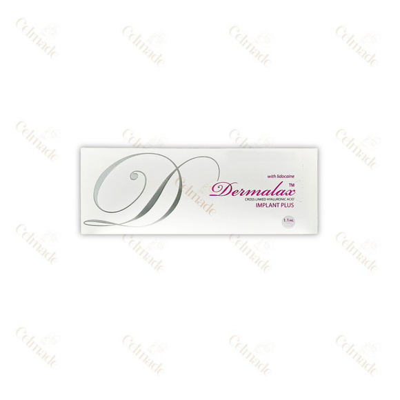 Dermalax Implant Plus with Lidocaine hyaluronic acid filler for deep volume and facial contouring.