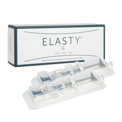 Elasty GRAND high-density hyaluronic acid filler with Lidocaine for deep volume and contouring.