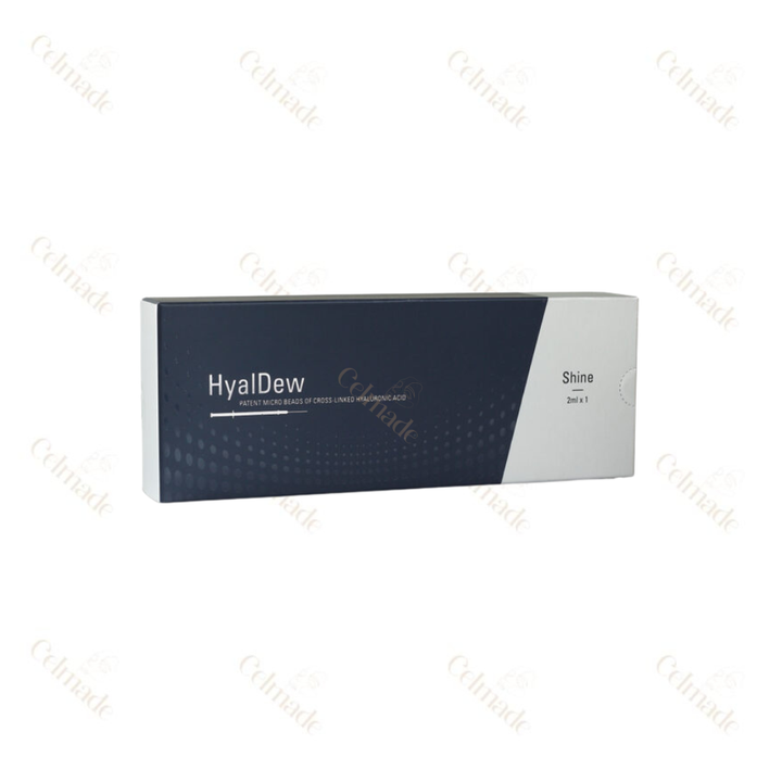 HyalDew Shine hyaluronic acid skin booster for hydration and radiance.