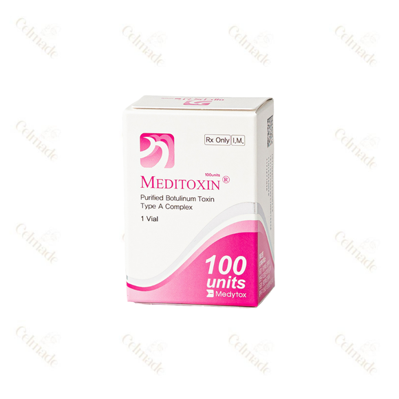 Meditoxin 100 botulinum toxin type A for wrinkle reduction and facial rejuvenation.
