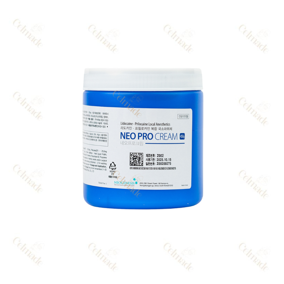 NEO PRO CREAM 450G professional-grade lidocaine-based numbing cream for pain relief in cosmetic and dermatological procedures.
