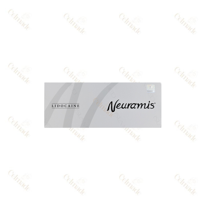 NEURAMIS LIDOCAINE medium-density hyaluronic acid filler for fine line reduction and volume with added comfort.