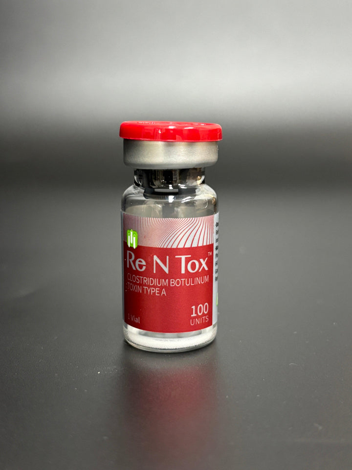 Re N TOX 100 - Re N Tox 100 is a botulinum toxin type A solution for effective wrinkle reduction, muscle relaxation, and facial rejuvenation. Ideal for areas like the forehead, crow’s feet, and frown lines, it provides long-lasting, natural results for a smooth, youthful appearance.

U.S. Product Notice
This product is not currently FDA-approved in the United States. Availability and professional-use requirements may vary by market.