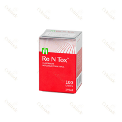 Re N Tox 100 botulinum toxin type A for wrinkle reduction and facial rejuvenation.