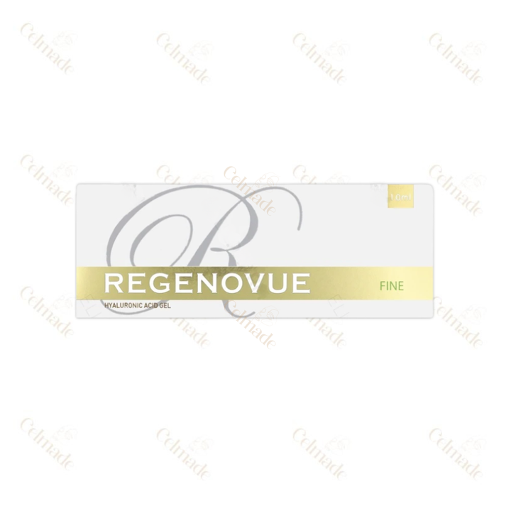 REGENOVUE FINE low-density hyaluronic acid filler for fine line reduction and subtle volume.