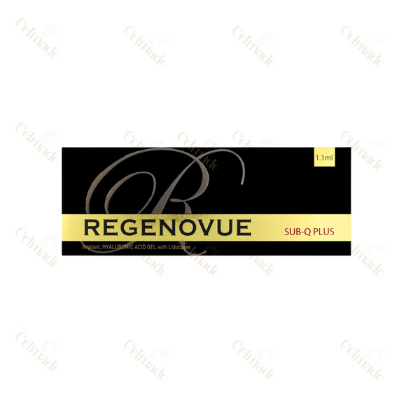 REGENOVUE SUB Q PLUS ultra-high-density hyaluronic acid filler for deep contouring and volume restoration.