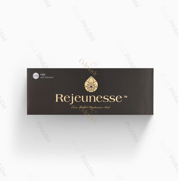REJEUNESSE FINE low-density hyaluronic acid filler for fine line reduction and hydration.