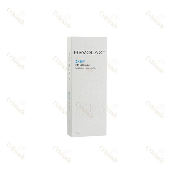 REVOLAX DEEP hyaluronic acid filler for deep wrinkle reduction and facial contouring.