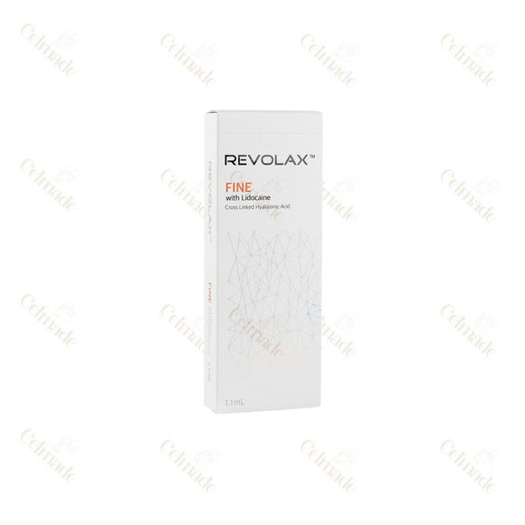 REVOLAX FINE low-density hyaluronic acid filler for fine line reduction and hydration.