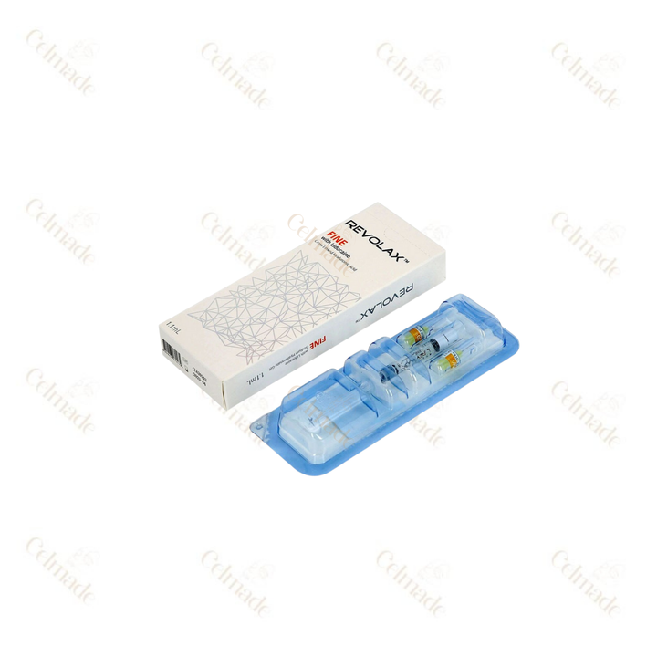 REVOLAX FINE low-density hyaluronic acid filler for fine line reduction and hydration.