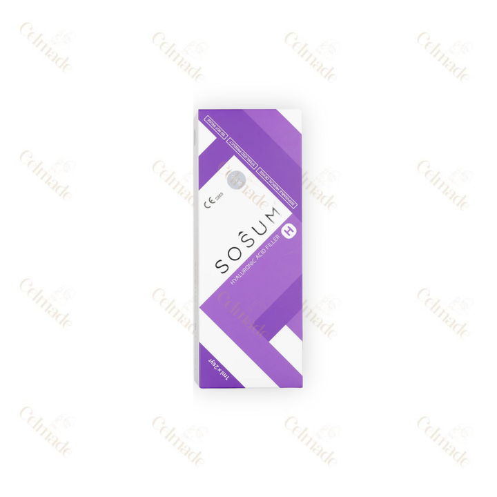 SOSUM H high-density hyaluronic acid filler for deep wrinkle reduction and facial contouring.