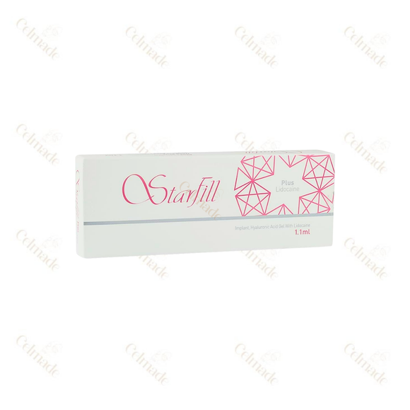 STARFILL PLUS medium-density hyaluronic acid filler for wrinkle reduction and subtle volume.