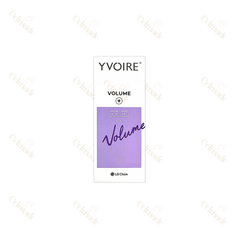 YVOIRE VOLUME high-density hyaluronic acid filler for volume restoration and facial contouring.