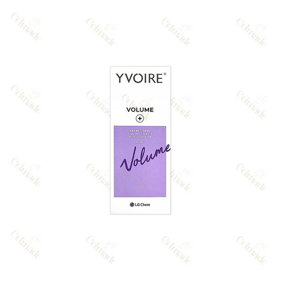 YVOIRE VOLUME high-density hyaluronic acid filler for volume restoration and facial contouring.
