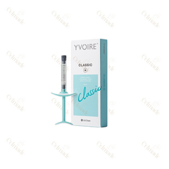 YVOIRE CLASSIC medium-density hyaluronic acid filler for wrinkle reduction and facial contouring.