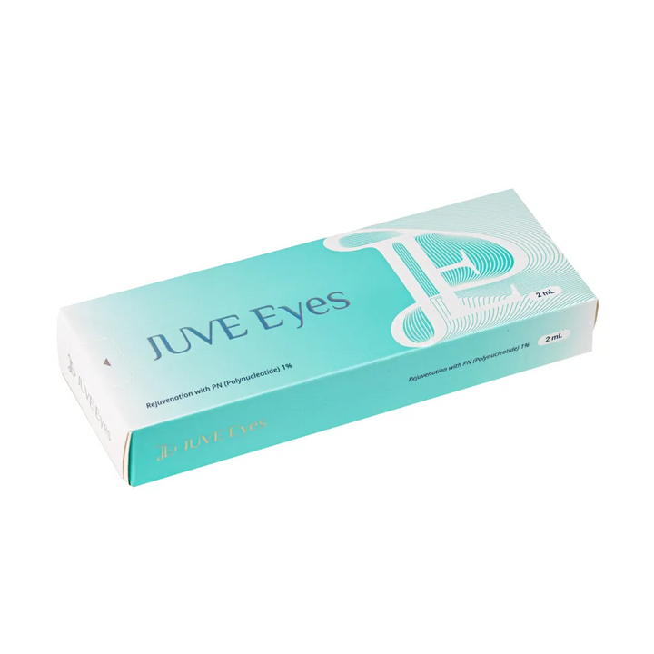 JUVE Eyes in precision packaging, ideal for reducing under-eye puffiness and wrinkles.