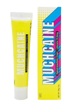 MUCHCAIN CREAM 30G compact lidocaine-based numbing cream for pain relief in localized cosmetic procedures.