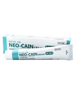 NEO CAIN CREAM 30G compact lidocaine-based numbing cream for pain relief in cosmetic procedures.