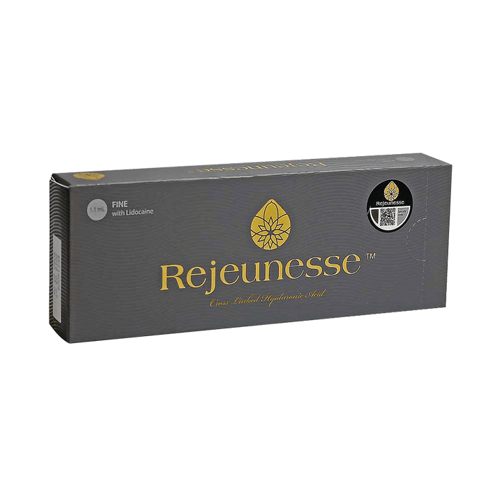 REJEUNESSE FINE low-density hyaluronic acid filler for fine line reduction and hydration.