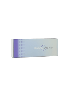Revofil Ultra high-density hyaluronic acid filler with peptides for deep contouring and volume restoration.