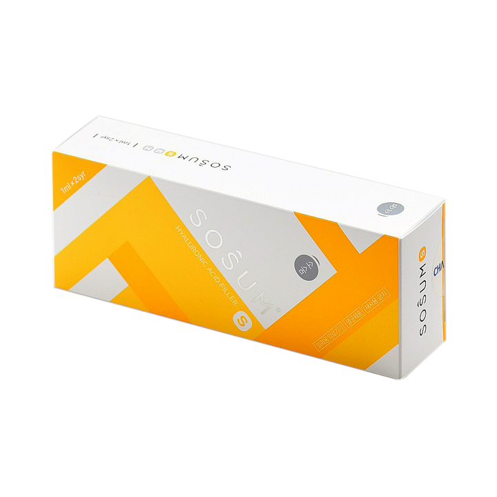SOSUM S low-density hyaluronic acid filler for fine line reduction and subtle volume.