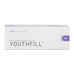YOUTHFILL DEEP high-density hyaluronic acid filler for deep wrinkle reduction and facial contouring.