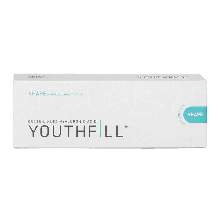 YOUTHFILL SHAPE medium-to-high density hyaluronic acid filler for facial contouring and volume enhancement.